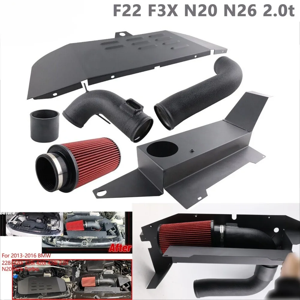 Performance Cold Air Intake Kit for 2012-2016 BMW F30 328i 328xi N20 2.0L Turbo Engine High Flow Filter Upgrade