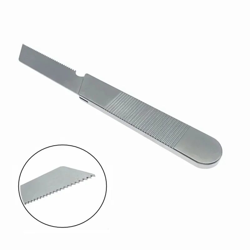 Sierra  hueso con mango, sierra  hueso  do, instrumentos quirúrgicos ortopédicos veterinarios  acero inoxidable, 1 u