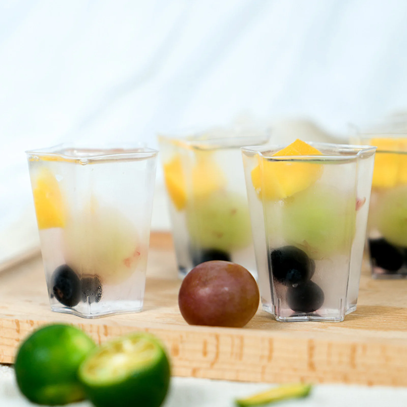 

25pcs Transparent Dessert Beverage Reusable Creative Pudding Mousse Pentagram Ice Cream Parfait Cups Environmental Protection