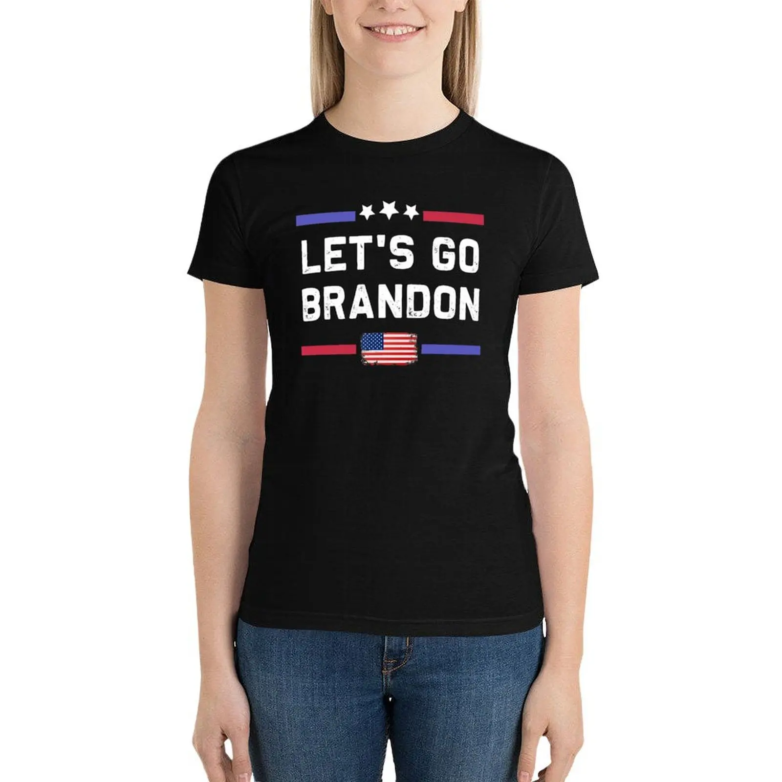 Anti Joe Biden Is A Failure Let's Go Brandon T-Shirt summer tops funny workout shirts for Women loose fit