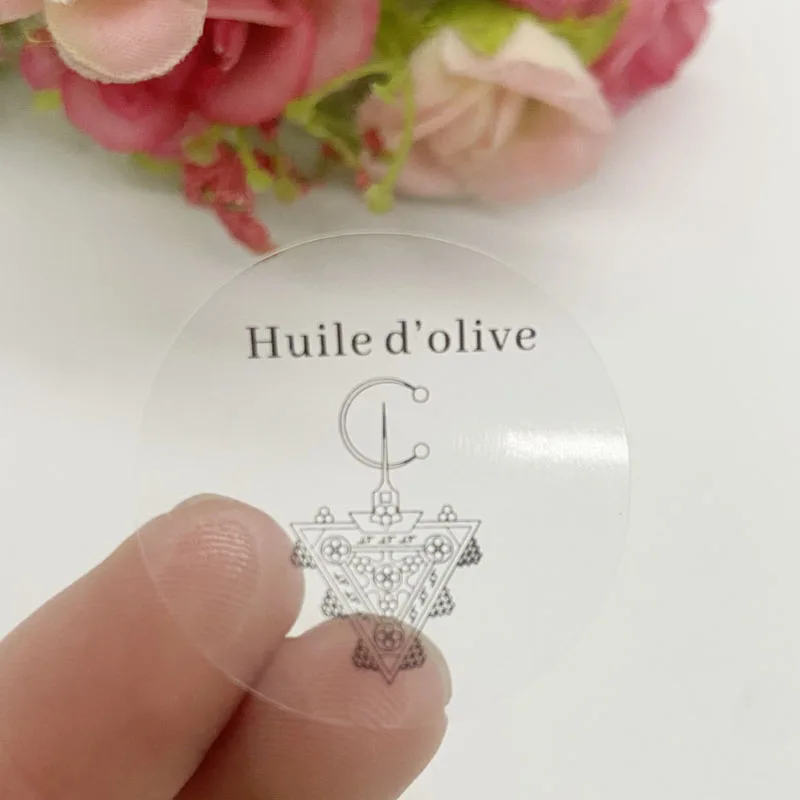 Transparent Circular Stickers, Personalized Labels, Business Stickers, Wedding Party