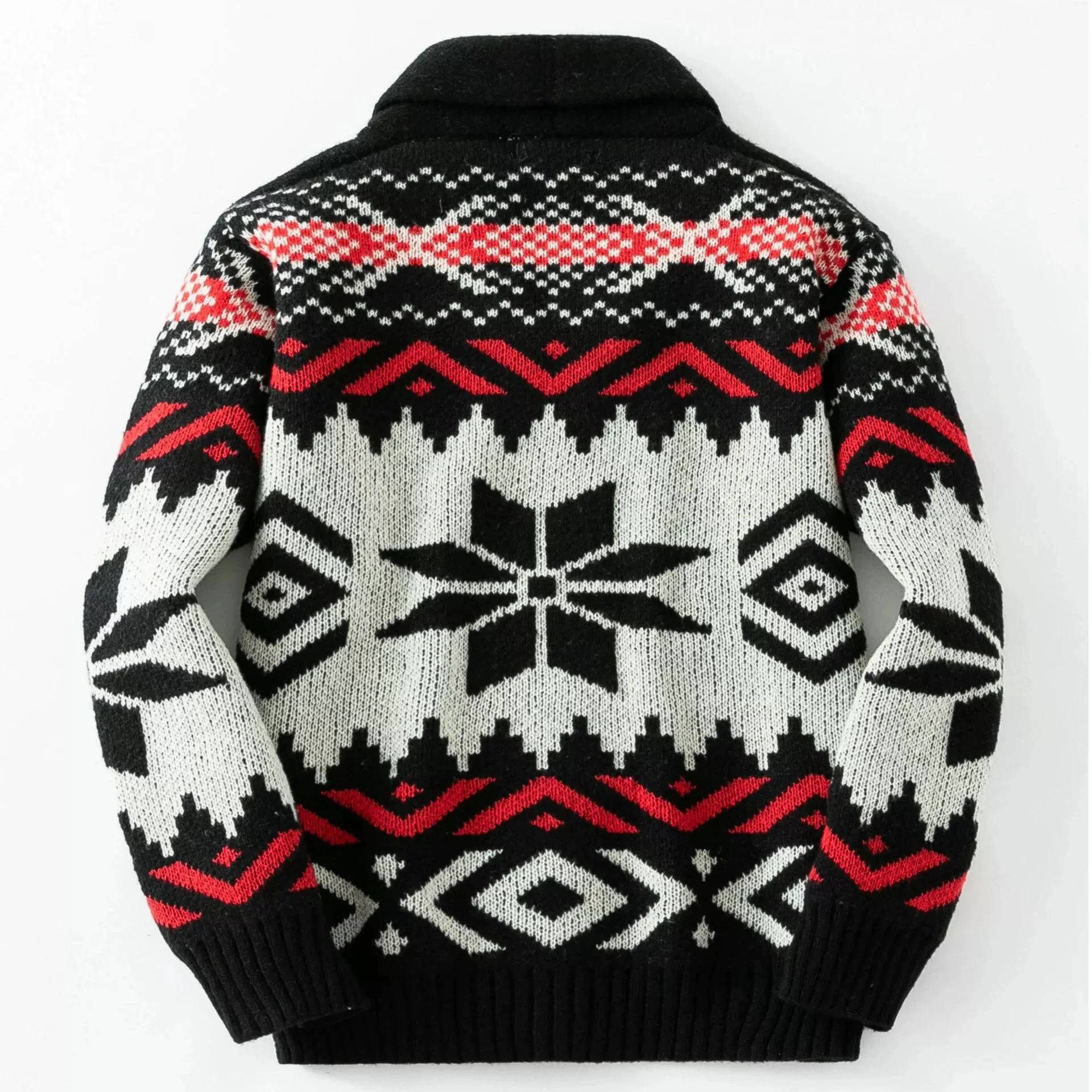 

Men's American Elegant Retro Jacquard Knitted Sweater Autumn/Winter Edition Thick Heavy duty Coarse Needle Woolen Coat