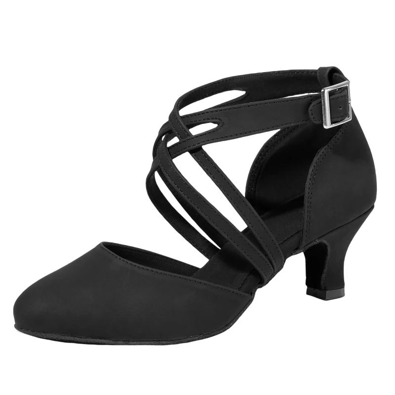 Latin dance shoes for women, adult Baotou low heel square dance shoes, all season modern soft soled dance shoes