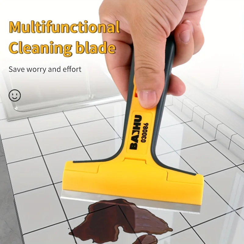 أداة مكشطة شفرة الحلاقة الواسعة - منظف الزجاج مناسب للمواقد والنوافذ وإزالة الطلاء وإزالة بقايا اللاصق