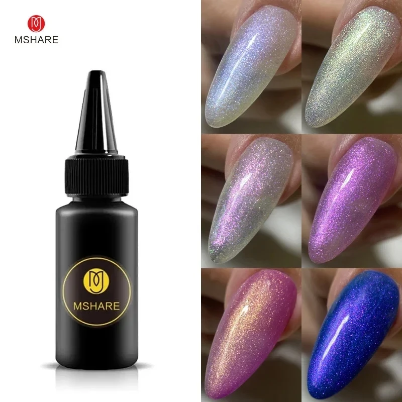 

MSHARE 30ML Glitter Rubber Base Aurora Camouflage Color Nail Gel Gold Flakes Soak Off Nails Varnish Nail Art UV Gels Polish