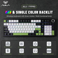 AULA F99 PRO Wireless Mechanical Keyboard 99Keys Hot Swap Prelube Switch 8000mAh Battery Gasket Structure Gamer Keyboard W/ Knob