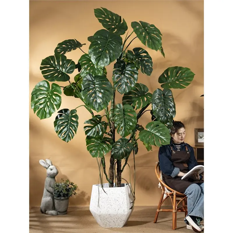 

Simulated Turtle Bamboo Green Plants Large Floor-to-Floor Bionic Plants Indoor Living Room Office