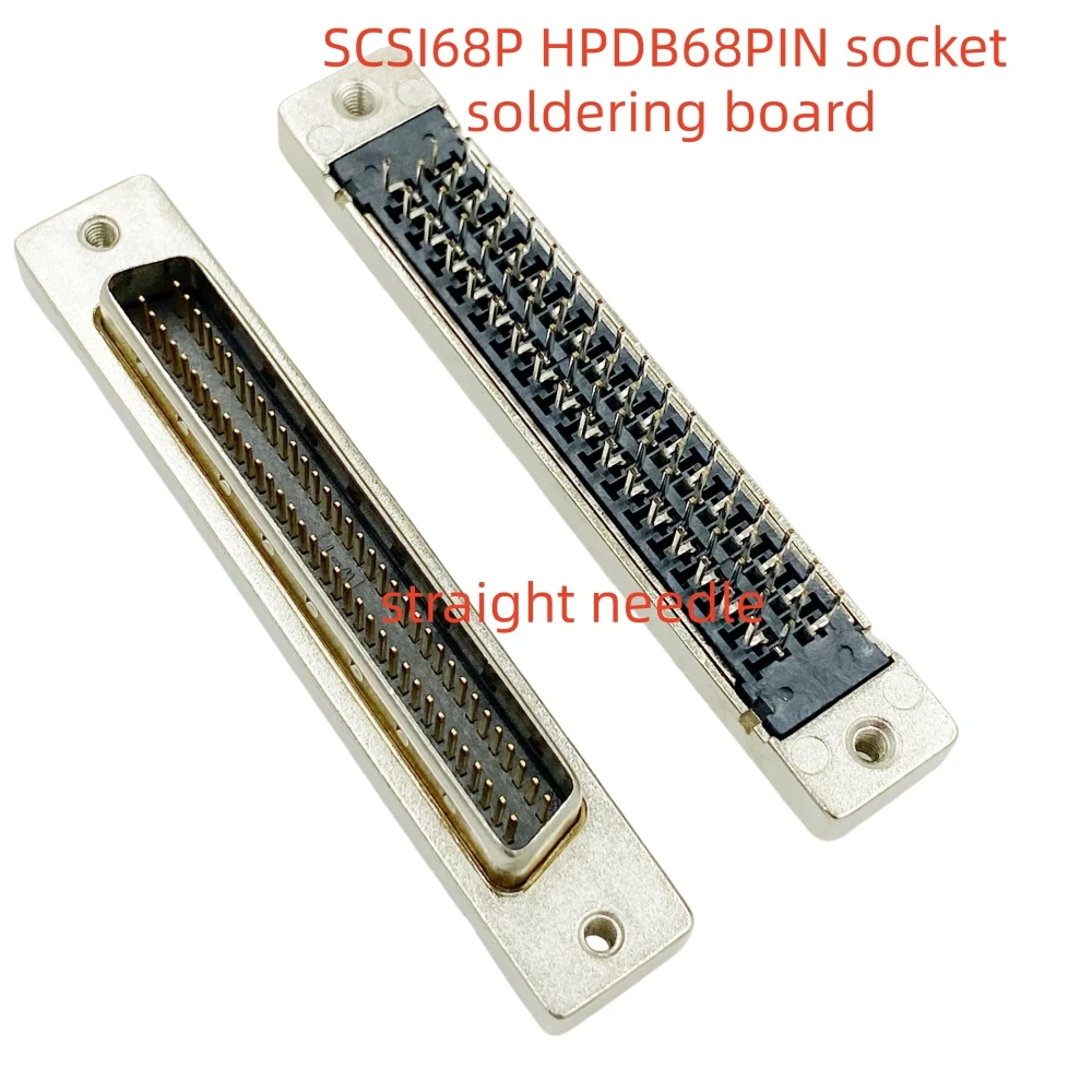 1PCS SCSI 68P Male Connector SCSI 68Pin DB68 Needle Male Adapter SCSI HPDB68 Male Head Straight Needle Bent Needle Welding Plate
