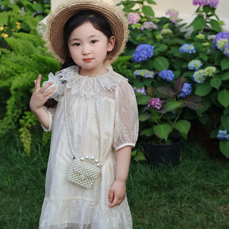 Bolso bandolera para niños, bolso de hombro para niña, bolso cruzado con perlas para mujer, bolsos para madre y niño, monedero para niña para mujer