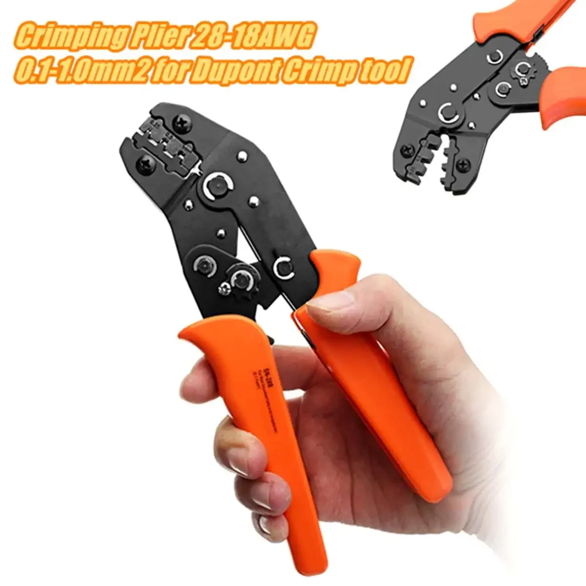 

SN-28B Pin Crimping Tool Crimping Plier Spring Clamp 28-18AWG Crimper 0.1-1.0mm2 Square For Dupont Tool Wire Stripper Pliers