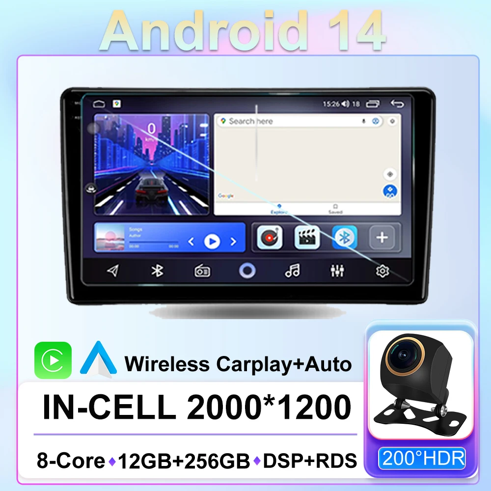 

Android 14 Carplay Auto Radio For Nissan Navara D40 2004-2010 Car Navigation 2Din DSP Video Player Stereo Video Unit No 2 din Gp