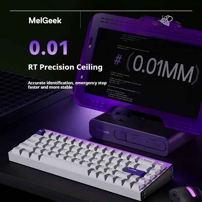 لوحة مفاتيح ميكانيكية MelGeek MADE68 Pro سلكية TTC ذات محور مغناطيسي وكمون منخفض RT0.01 لوحة مفاتيح ألعاب رياضية إلكترونية مخصصة #3