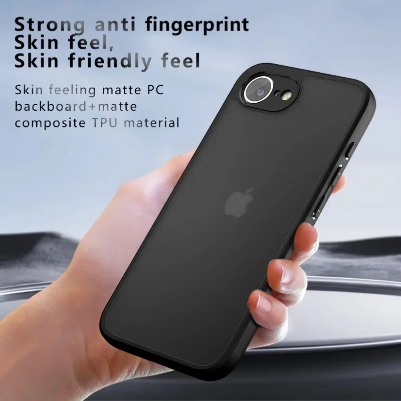 16E Case for iPhone 16E Matte Clear Phone Cover for iPhone 16 E SE 4 16e Acrylic PC + TPU Thin Shockproof Bumper Shell