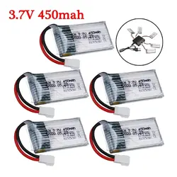 Batería Lipo de 3,7 V y 450mAh, cargador de batería para X4 H107 H31 KY101 E33C E33 U816A V252 H6C RC Quadcopter Drone, pieza de repuesto