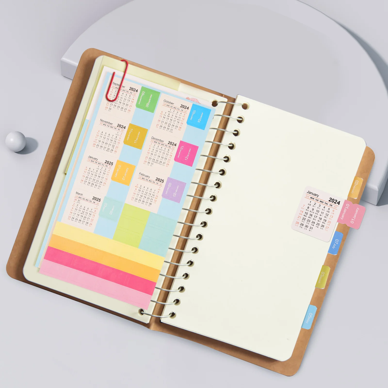 

15 Sets Household Planner Tabs 2024 2025 Monthly Labels Stickers For Calendars Date Stickers Book Tabs Household Planner
