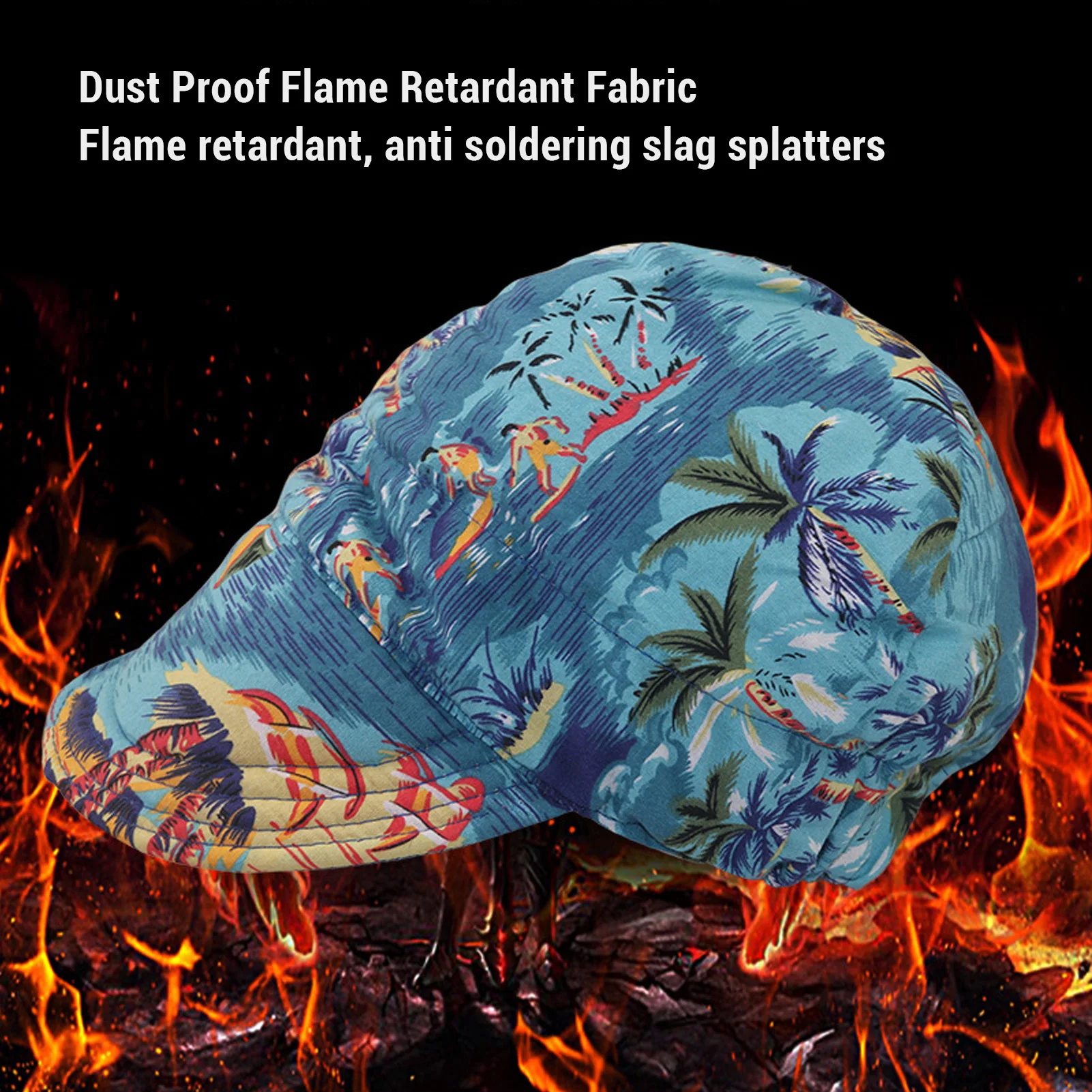 Welding Cap Splash Proof Elastic Design Flame Retardant Cotton Reversible Protective Welders Cap