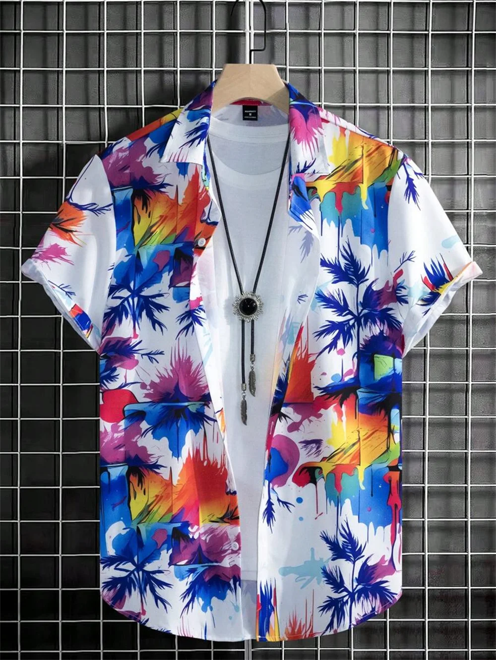 

Men's Hawaiian Shirt Casual Harajuku Fashion Social Shirt High Quality Print Funny Short Sleeve Vintage Casual Summer Clothes