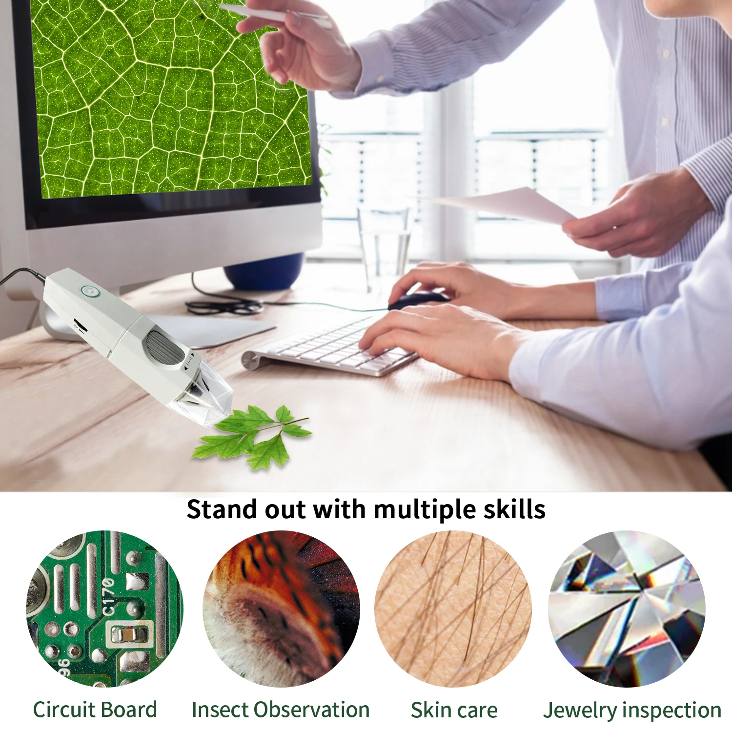 Digital Microscope HD 1080P LED USB WiFi 1000x Microscope Mobile Phone Microscope Camera for Smartphone PCB Inspection Tools