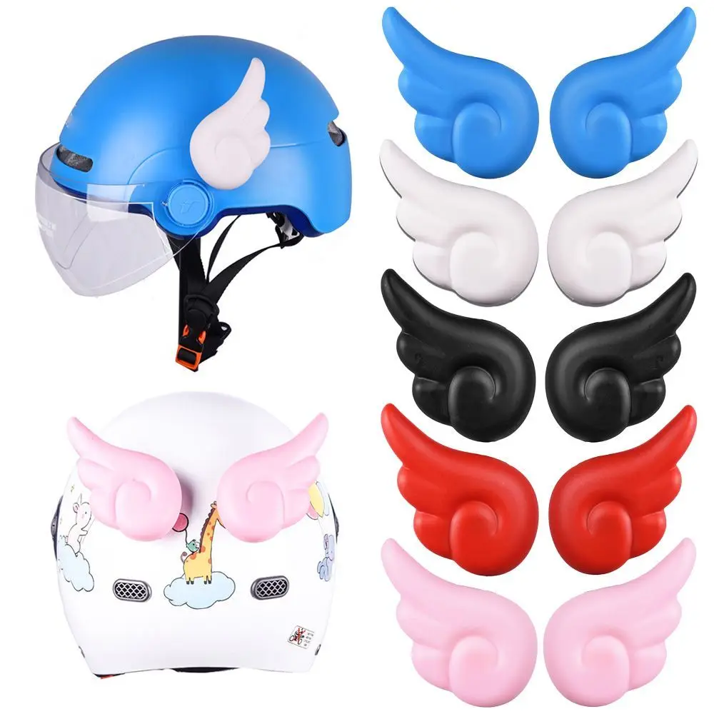 

2PCS Lovely Bicycle Scooter Cycling Supplies Helmet Decoration Easy to Install Angel Devil Wings Stickers Motorcycle Motorbike