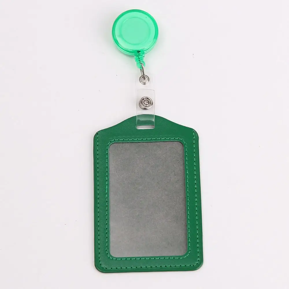 

Work ID Card Retractable Pull Badge Holder Transparent Card Cover Student Card Sleeves Bus Card Holder Credit Cards Protector