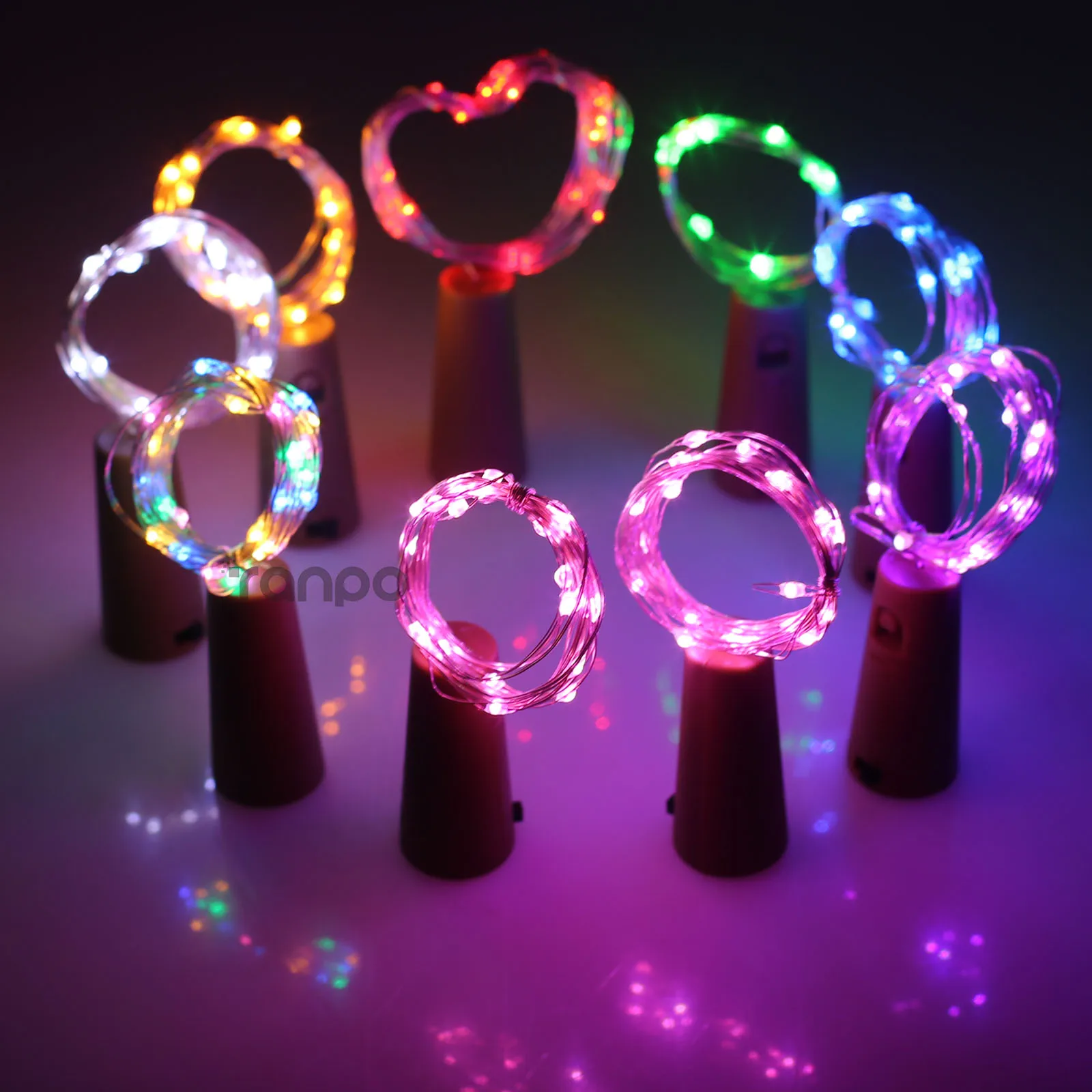 

1m 2m 3m Wine Bottle Lights Party Fairy Christmas Battery Stopper Garland Decor Shaped Glass In Night Xmas String Copper Cork