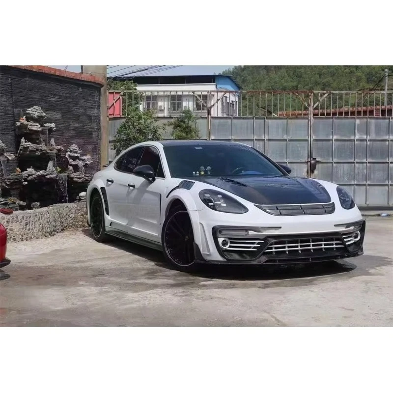 Runde Panamera 971 Upgrade MSY Half Carbon Fiber Body Kit Front Bumper Fender Wheel Eyebrow Side Skirts Rear Bumper