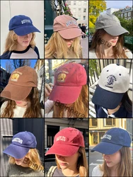 Letter Embroidery Print Y2k Baseball Cap Women Four Season Harajuku Visors Female American Vintage Streetwear Cotton Hats 2024