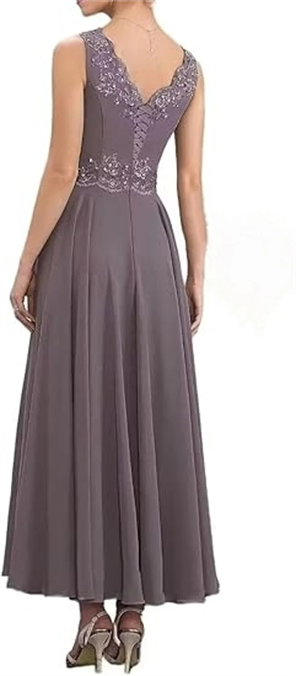 3/4 manica madre della sposa abiti 2 pezzi con giacca alla caviglia pizzo Chiffon formale abito da sposa abito lungo da ballo