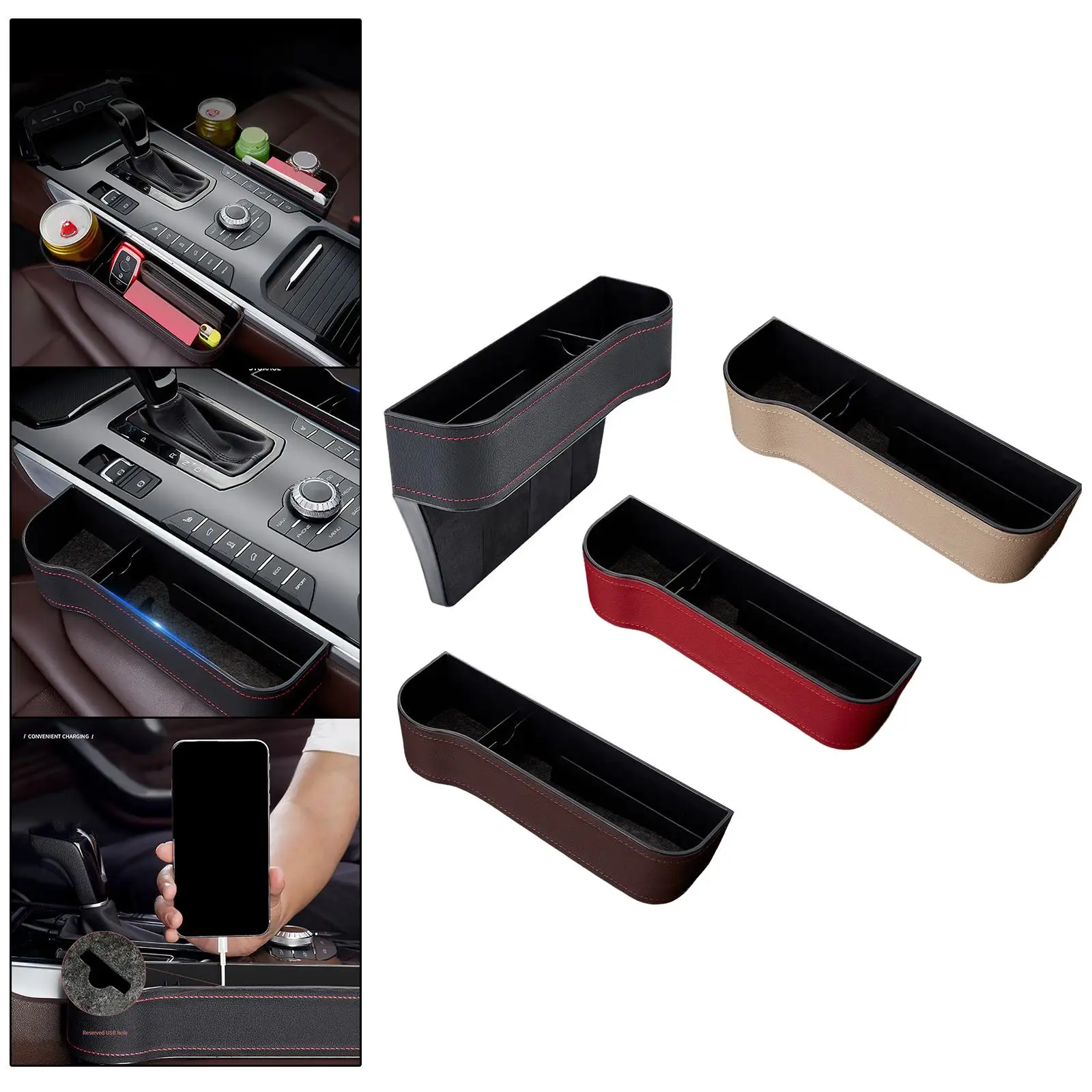 

Универсальный автомобильный заполнитель зазора в сиденье, держатель из искусственной кожи, аксессуары для интерьера