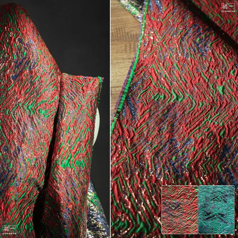 

Ткань жаккардовая с ромбовидным узором и люрексом для одежды, сумок, декоративной росписи, рукоделия, шитья, оптом