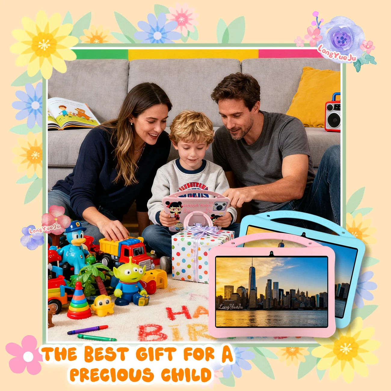 آلة تعلم تعليمية 10.1 بوصة، أندرويد 13، ألعاب أطفال، تعلم تفاعلي، تركيب برنامج التعلم #1