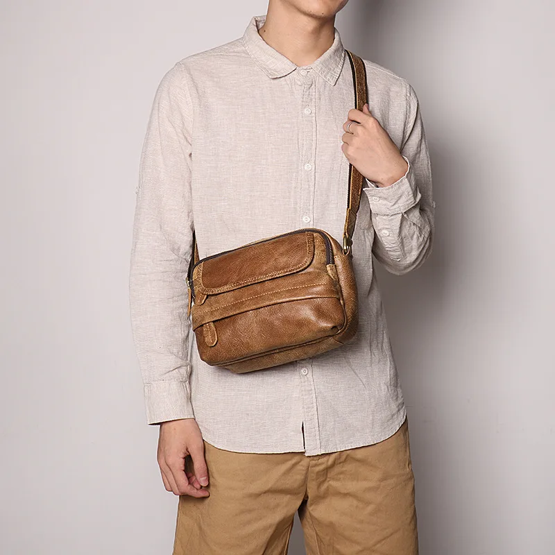 

Мужская кожаная сумка через плечо, женская абразивная кожаная сумка через плечо, квадратная, большая вместимость, для хранения ipda