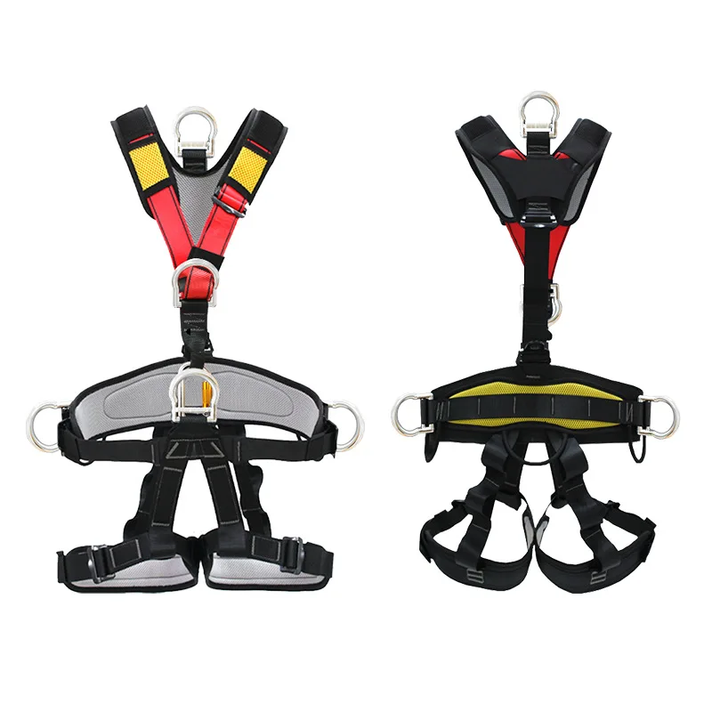 Full-Body 5-Point Safety Harness Protection Safety Belt for High-Altitude Operations Outdoor Development Rock Climbing Rescue