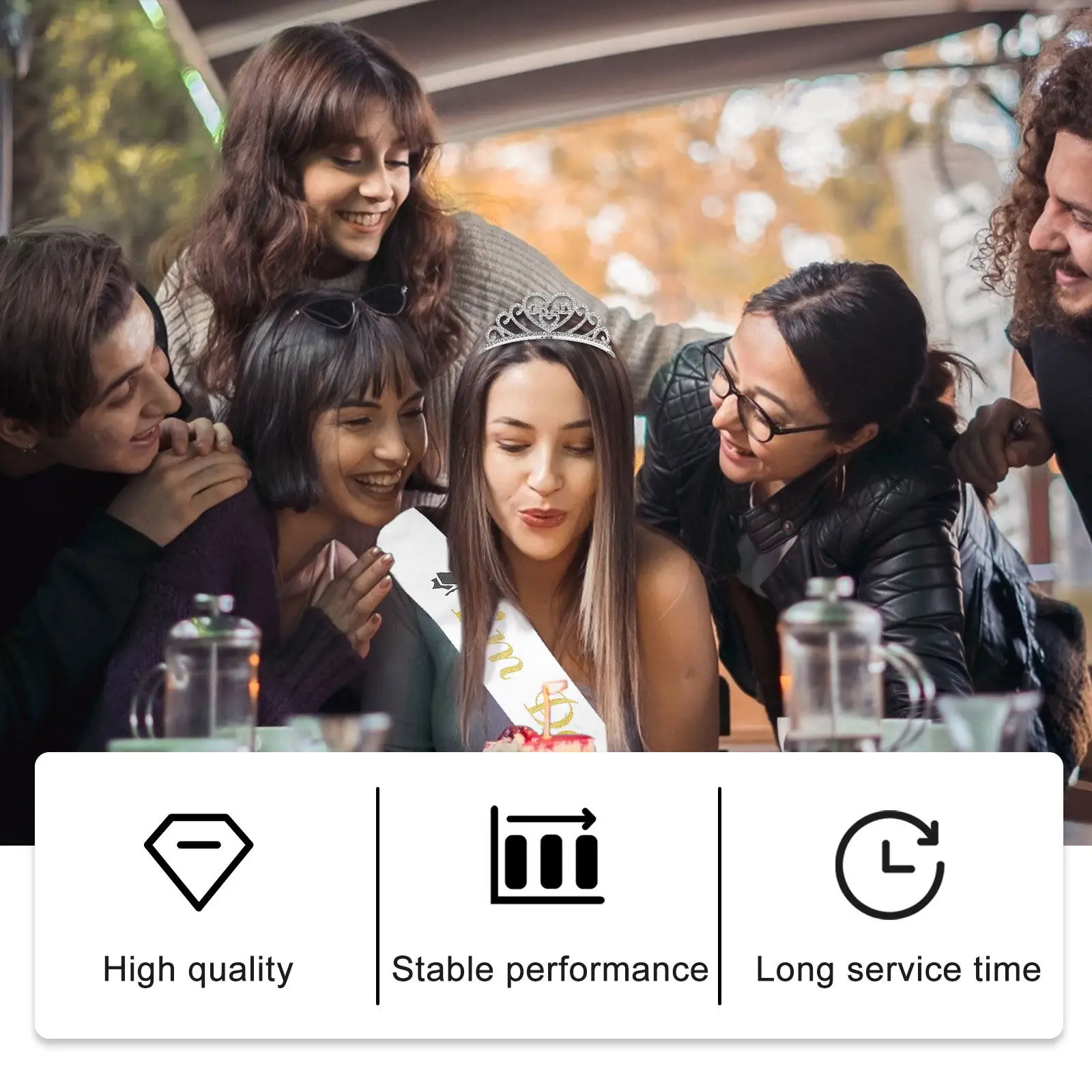 

1Set Graduation Sash and Crown Set Premium Satin Party Decor for Graduation Celebration School Theme Event Fun Accessories