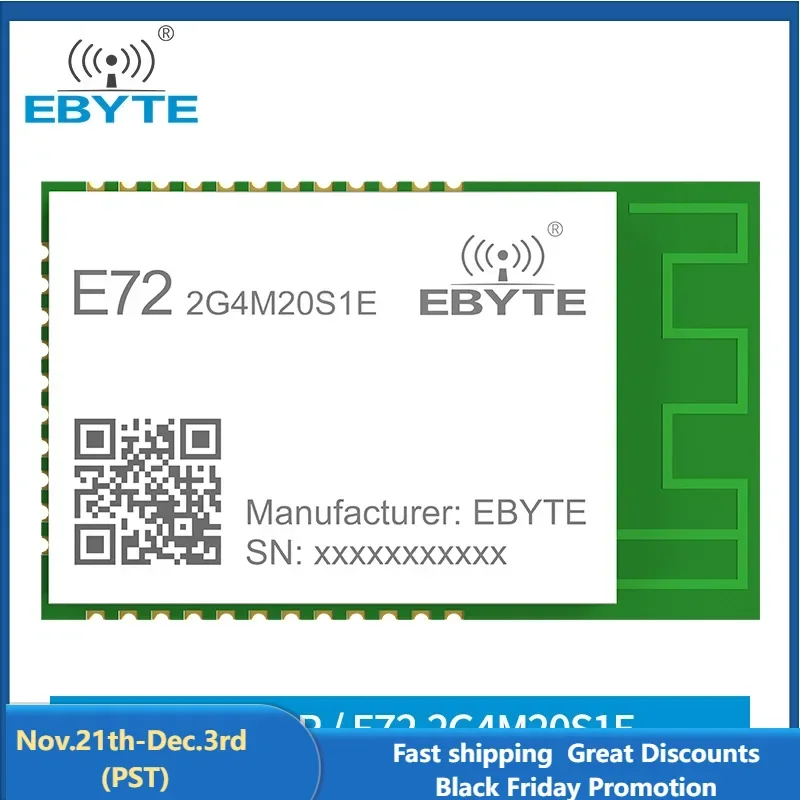 CC2652P ZigBee Blue-tooth 2.4Ghz 20dBm Module Wireless Module SoC EBYTE E72-2G4M20S1E Transceiver and Receiver PCB Antenna