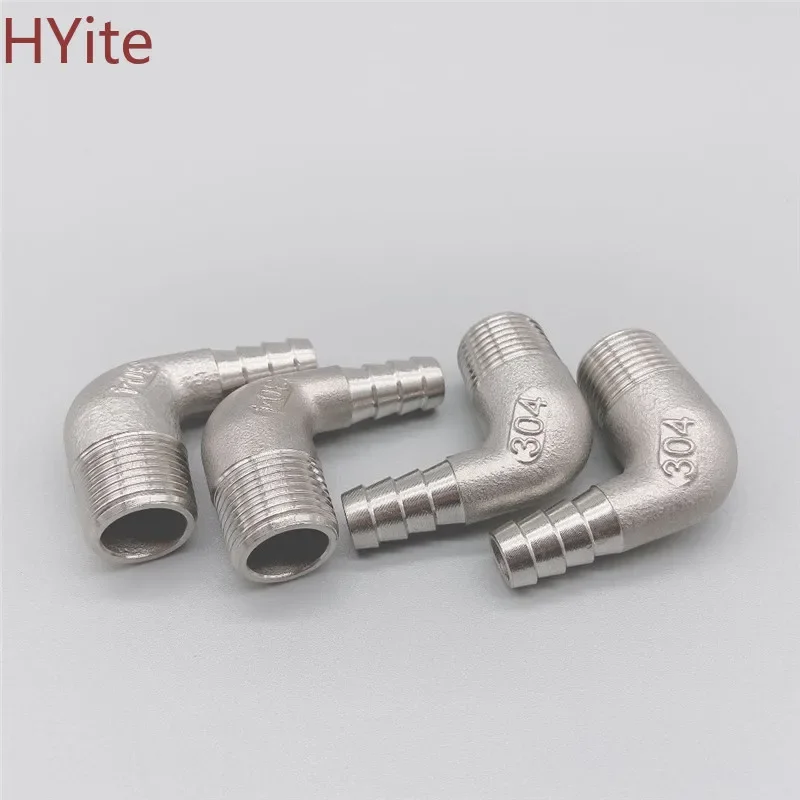 8mm 10mm 12mm 14mm 15mm 16mm 20mm 25mm 32mm Wąż Barb x 1/4" 3/8" 1/2" 3/4" 1" BSP Męski kolanko ze stali nierdzewnej 304