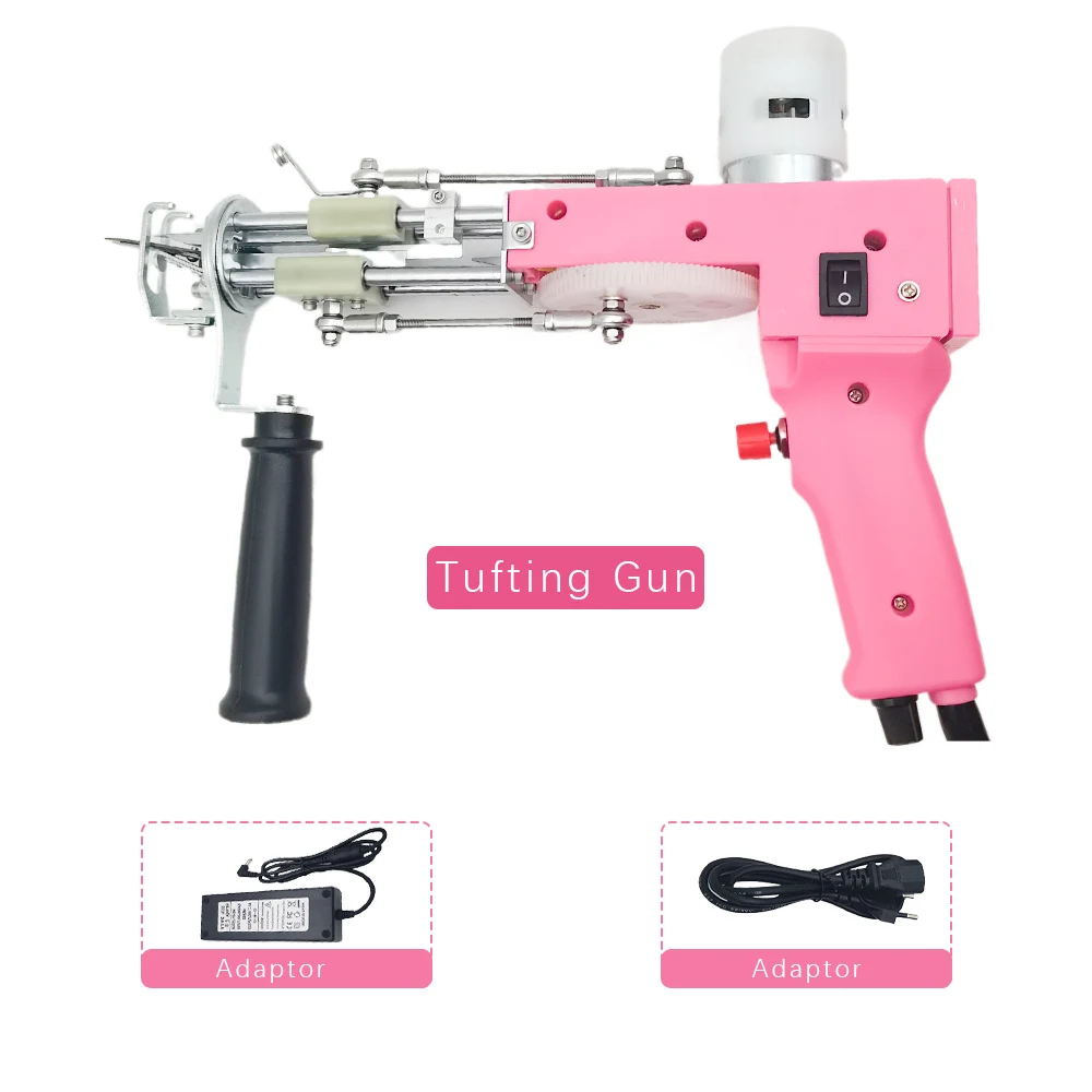 Hồng Điện Thảm Thảm Súng Dệt Thảm Đan Máy 2 Trong 1 Tufting Súng Có Thể Làm Cắt Cọc Và Vòng Lặp đống Với 5-40 Mũi Khâu