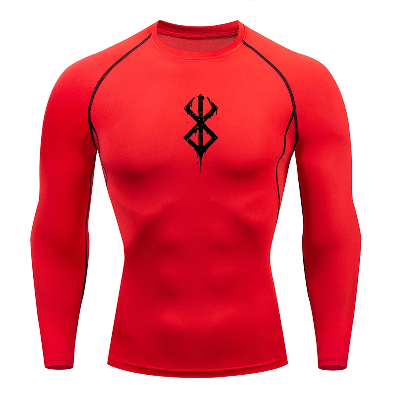 Men Running T-shirt Compression Long Sleeves Sport Tees Top Gym Fitness Sweatshirt Men Jogging Tracksuit Athletic Shirt Clothing image 5