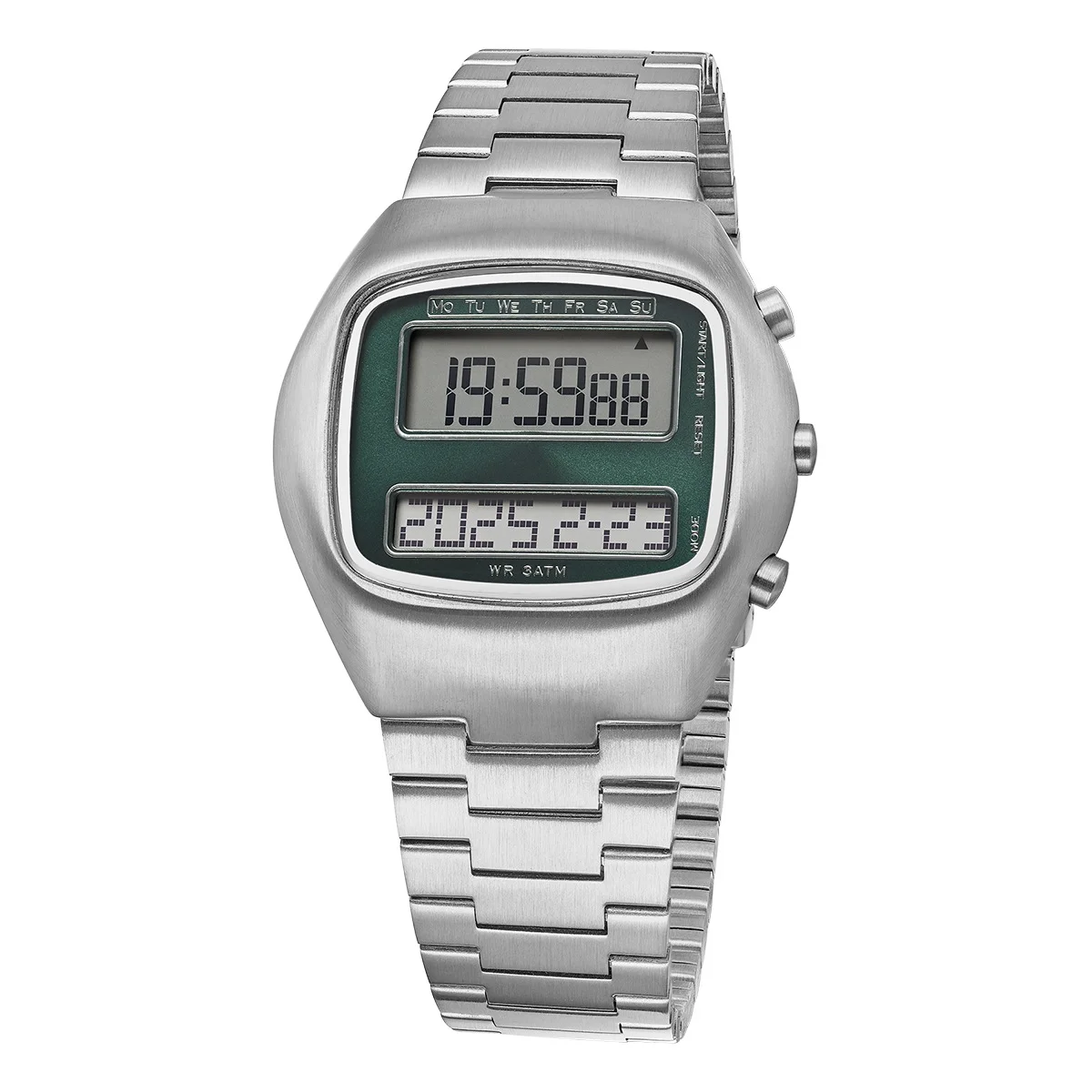 ساعة كلاسيكية بتصميم منحني، ساعة منبه فاخرة، عرض ريترو، ساعة رياضية رقمية، ساعات متطابقة، هدية للعشاق