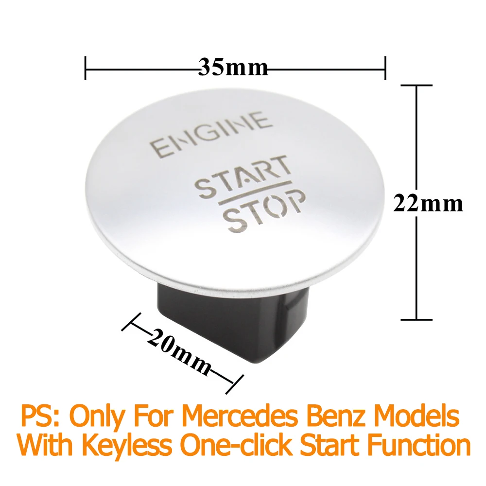 Bezkluczykowy przełącznik zapłon silnika Start Stop jednym kliknięciem dla Mercedes Benz All Class W204 W205 W245 W211 W212 W221 W164 W166