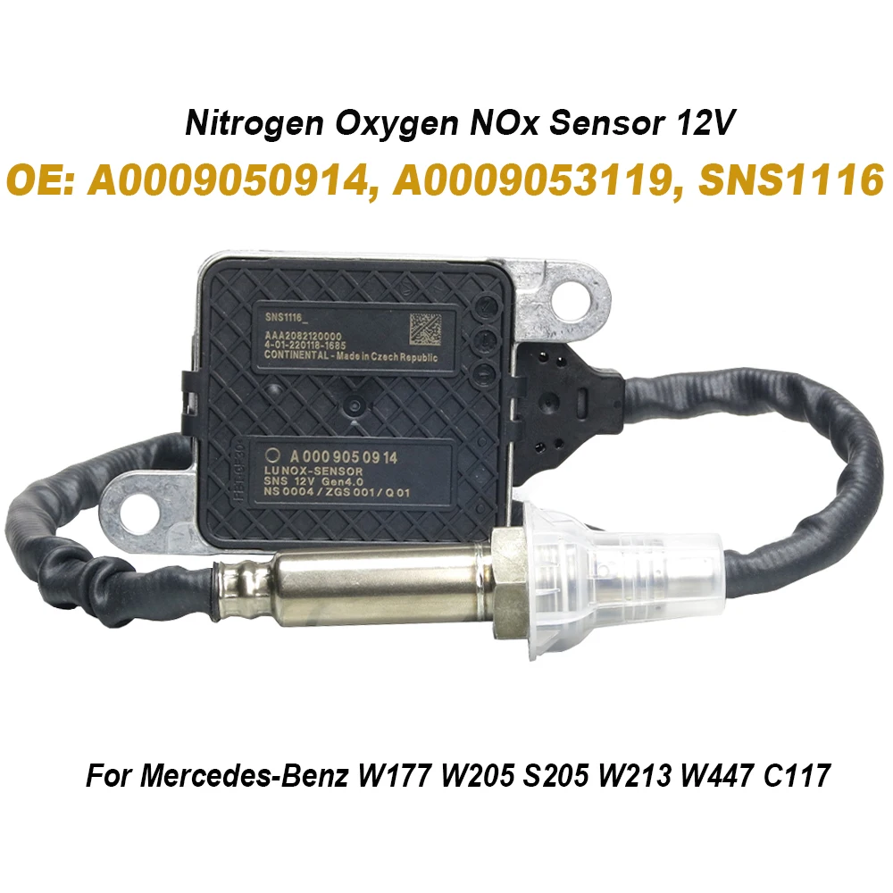 

A0009050914 SNS1116 Nitrogen Oxide Nox Sensor A0009058011 A0009053119 For Mercedes-Benz W177 W205 S205 W213 W447 C117