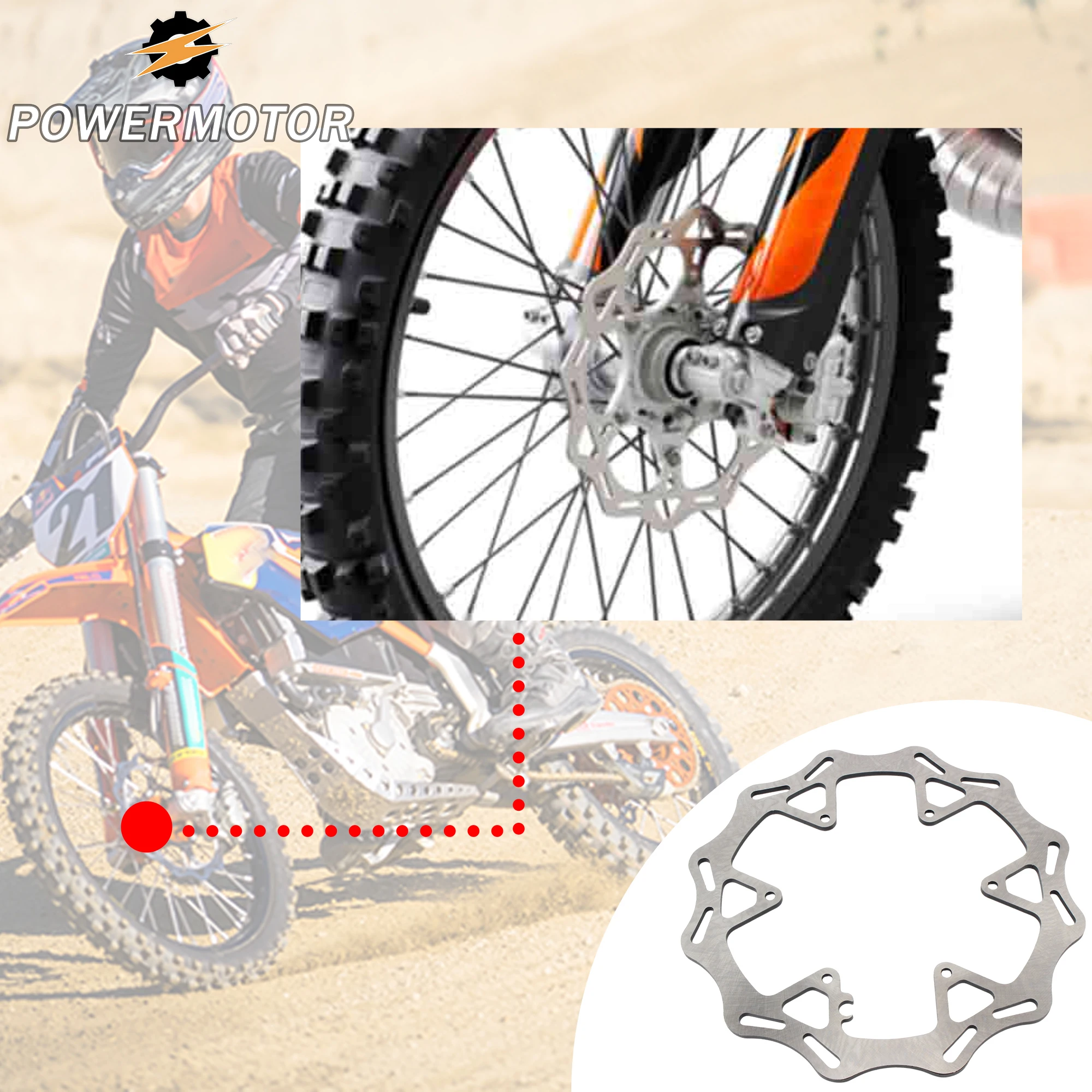 

260MM Motorcycle Front Brake Disc Rotor Disk For KTM SX SXF XC XCF XCW EXC EXCF Husqvarna GasGas Kayo BSE DirtBike Modified Part