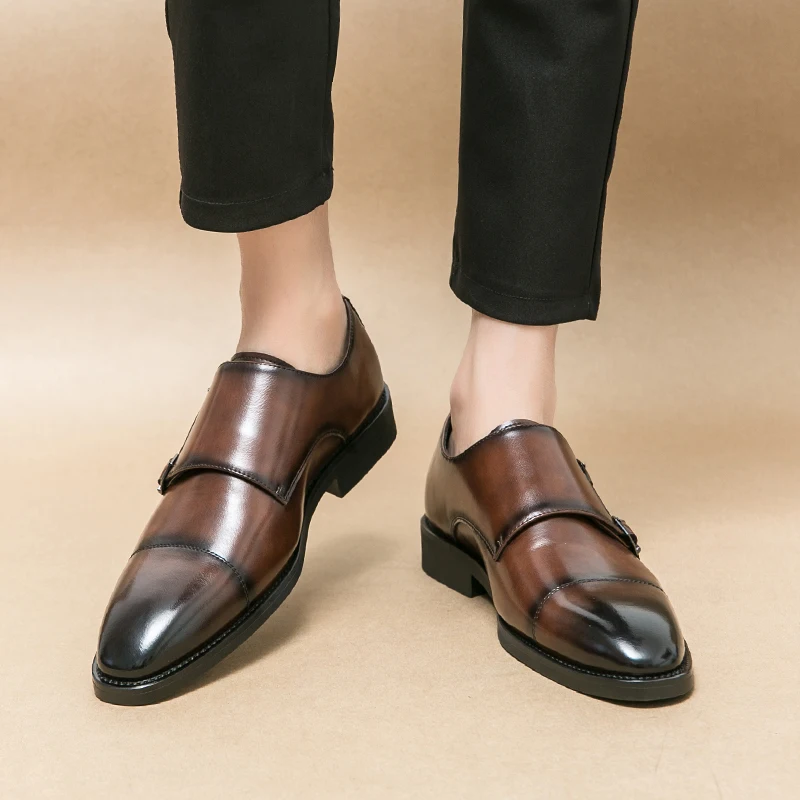 Casual Business Men's Leather Shoes Classic British style Outdoor formal party Daily office or groom's handsome shoes Hot New image 6