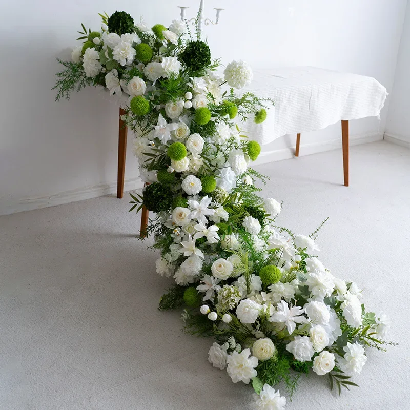 Wedding decoration table waterfall floral set, Mori simulated fake flower photography prop dessert table arrangement