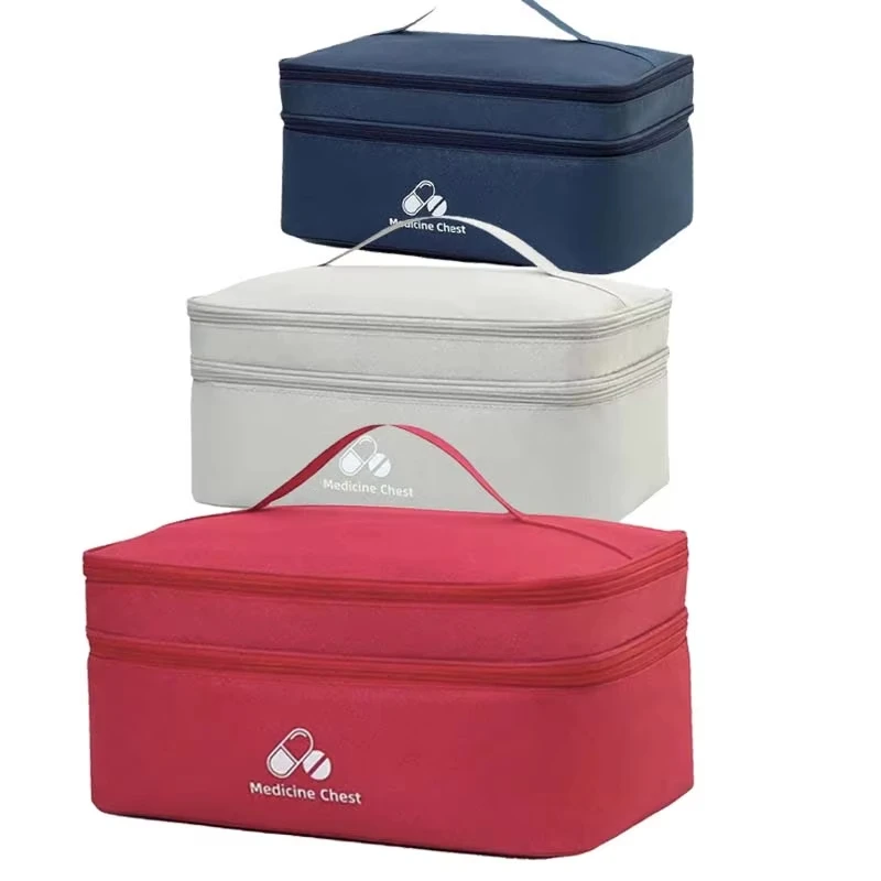 Portable Double-layer Medical Bag Large Capacity Medicine Storage Bag Travel Outdoor Portable Emergency Rescue First Aid Kit