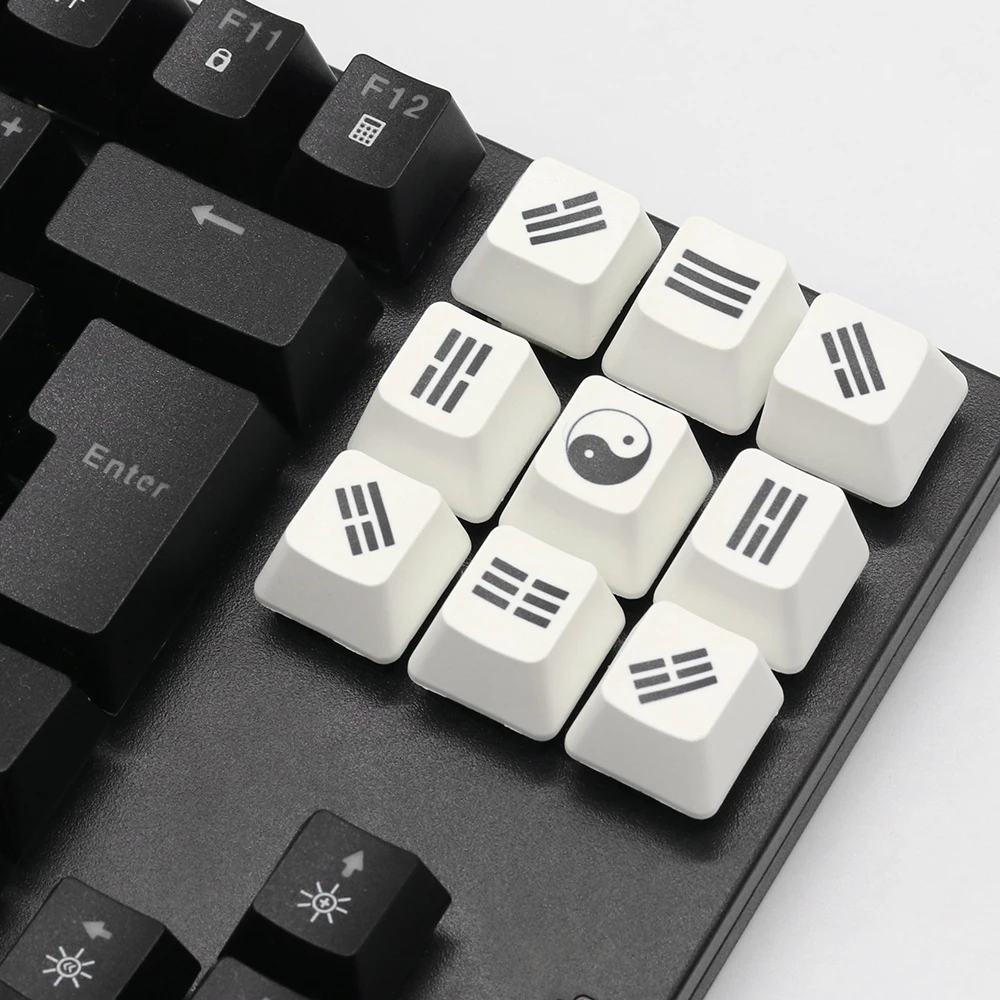 10/9 Pcs CMYK Dye Sub PBT Keycaps WIN Color Thermal Sublimation R1 SHIFT Large Key Position Supplement Keycaps Vary Themes