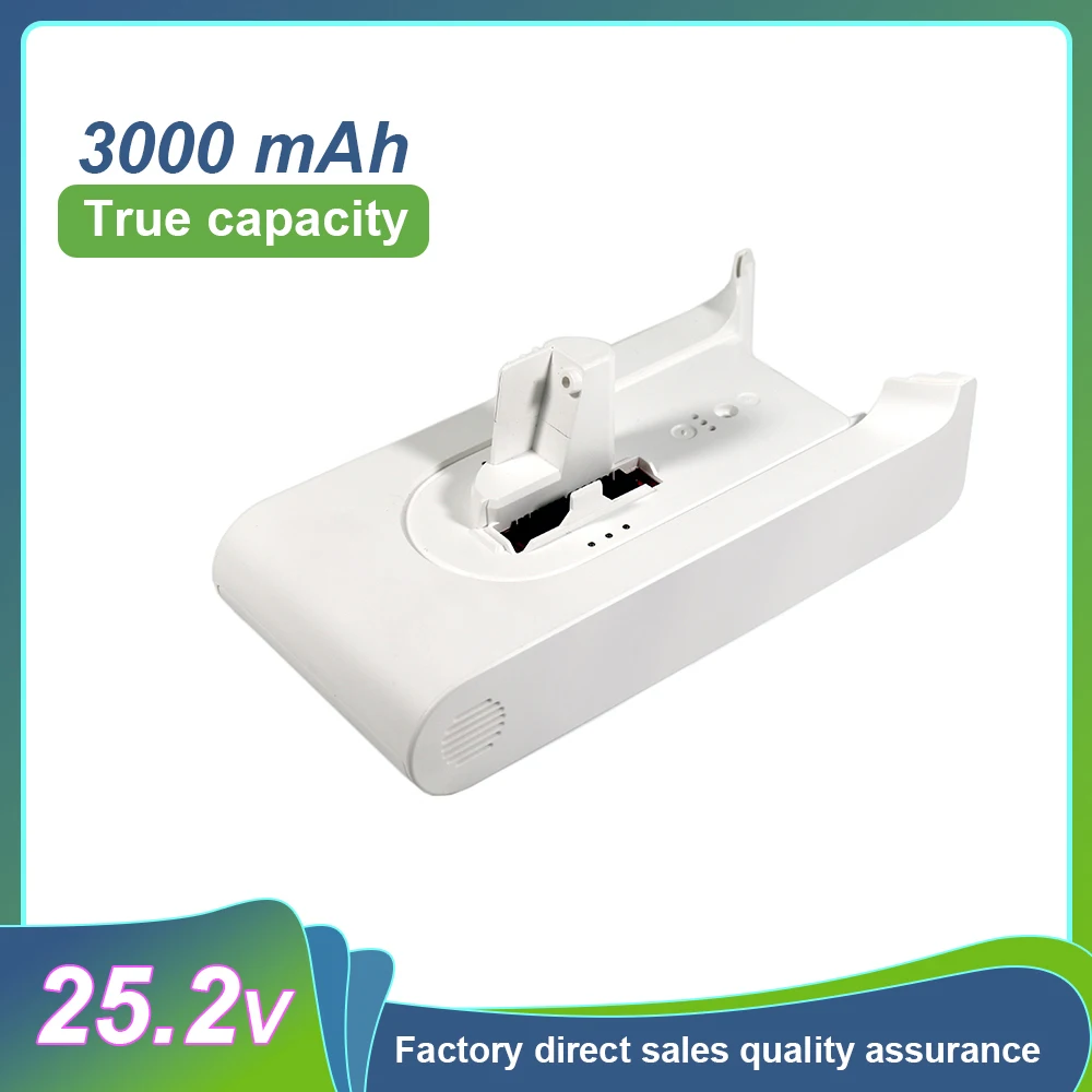 

New 25.2V 3000mAh 3.0Ah Battery Pack， For Xiaomi Mijia K10 Handheld Cordless Vacuum Cleaner LI-ion Rechargeable Battery