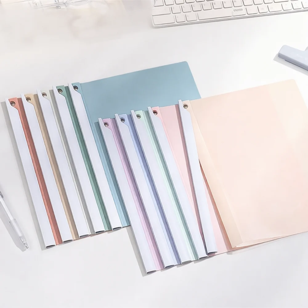 A4 Document File Folder Rotating Slide Bar Organizer Storage Case Portable Study Exam Paper Stationery Student Supplies
