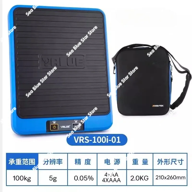 VES-50AB Commercial Industrial Stainless Steel Electronic Scale LED Alarm 100kg Refrigerant Weighing