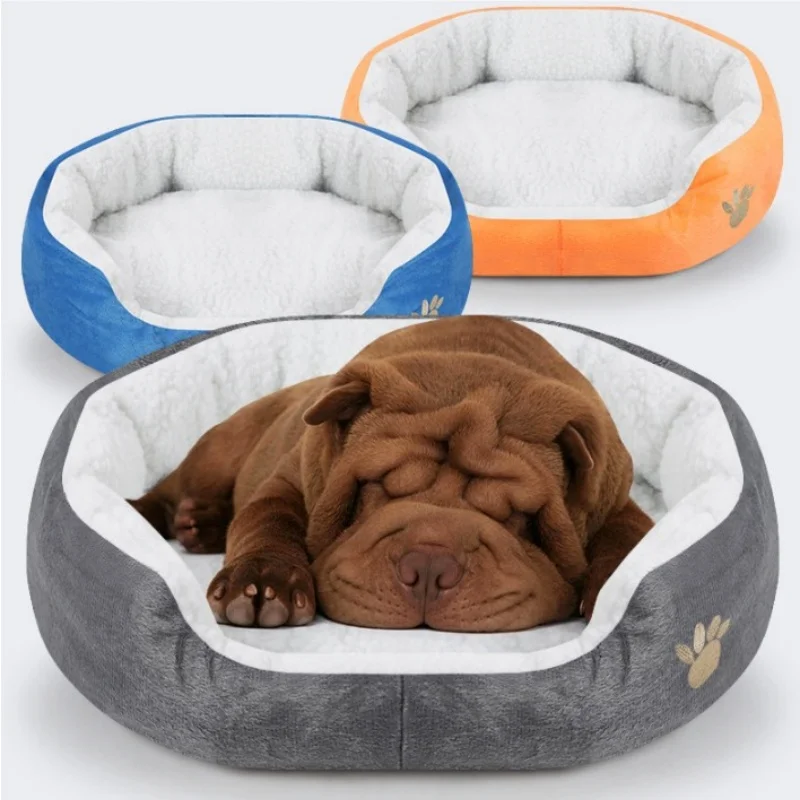 Pet Dog Sofa Bed Provides Warmth For Small Dogs Cat And Dog Mattress Pet Kennel Thickened Washable Plush Pet Supplies